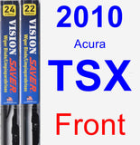 Front Wiper Blade Pack for 2010 Acura TSX - Vision Saver