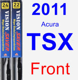 Front Wiper Blade Pack for 2011 Acura TSX - Vision Saver