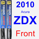 Front Wiper Blade Pack for 2010 Acura ZDX - Vision Saver