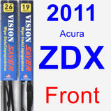 Front Wiper Blade Pack for 2011 Acura ZDX - Vision Saver