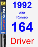Driver Wiper Blade for 1992 Alfa Romeo 164 - Vision Saver