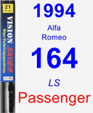 Passenger Wiper Blade for 1994 Alfa Romeo 164 - Vision Saver