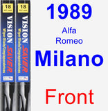 Front Wiper Blade Pack for 1989 Alfa Romeo Milano - Vision Saver