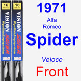 Front Wiper Blade Pack for 1971 Alfa Romeo Spider - Vision Saver