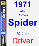 Driver Wiper Blade for 1971 Alfa Romeo Spider - Vision Saver