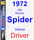Driver Wiper Blade for 1972 Alfa Romeo Spider - Vision Saver