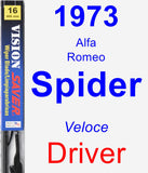 Driver Wiper Blade for 1973 Alfa Romeo Spider - Vision Saver