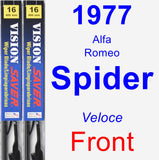 Front Wiper Blade Pack for 1977 Alfa Romeo Spider - Vision Saver