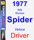 Driver Wiper Blade for 1977 Alfa Romeo Spider - Vision Saver