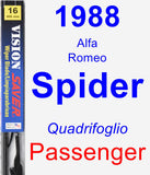 Passenger Wiper Blade for 1988 Alfa Romeo Spider - Vision Saver