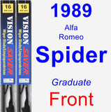 Front Wiper Blade Pack for 1989 Alfa Romeo Spider - Vision Saver