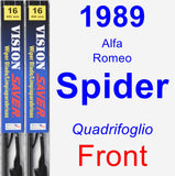 Front Wiper Blade Pack for 1989 Alfa Romeo Spider - Vision Saver