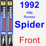 Front Wiper Blade Pack for 1992 Alfa Romeo Spider - Vision Saver