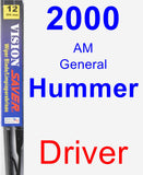 Driver Wiper Blade for 2000 AM General Hummer - Vision Saver