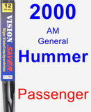 Passenger Wiper Blade for 2000 AM General Hummer - Vision Saver