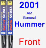 Front Wiper Blade Pack for 2001 AM General Hummer - Vision Saver