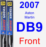 Front Wiper Blade Pack for 2007 Aston Martin DB9 - Vision Saver