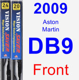 Front Wiper Blade Pack for 2009 Aston Martin DB9 - Vision Saver