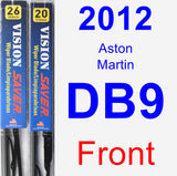 Front Wiper Blade Pack for 2012 Aston Martin DB9 - Vision Saver