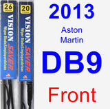 Front Wiper Blade Pack for 2013 Aston Martin DB9 - Vision Saver