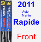 Front Wiper Blade Pack for 2011 Aston Martin Rapide - Vision Saver