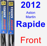 Front Wiper Blade Pack for 2012 Aston Martin Rapide - Vision Saver