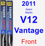 Front Wiper Blade Pack for 2011 Aston Martin V12 Vantage - Vision Saver
