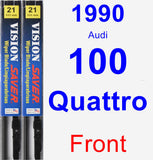Front Wiper Blade Pack for 1990 Audi 100 Quattro - Vision Saver