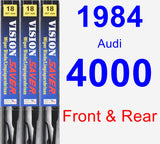 Front & Rear Wiper Blade Pack for 1984 Audi 4000 - Vision Saver