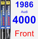 Front Wiper Blade Pack for 1986 Audi 4000 - Vision Saver