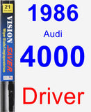 Driver Wiper Blade for 1986 Audi 4000 - Vision Saver