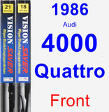 Front Wiper Blade Pack for 1986 Audi 4000 Quattro - Vision Saver