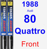 Front Wiper Blade Pack for 1988 Audi 80 Quattro - Vision Saver