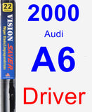 Driver Wiper Blade for 2000 Audi A6 - Vision Saver