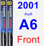 Front Wiper Blade Pack for 2001 Audi A6 - Vision Saver