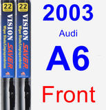 Front Wiper Blade Pack for 2003 Audi A6 - Vision Saver