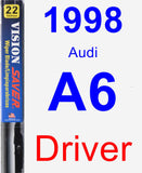 Driver Wiper Blade for 1998 Audi A6 - Vision Saver