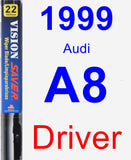 Driver Wiper Blade for 1999 Audi A8 - Vision Saver