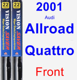 Front Wiper Blade Pack for 2001 Audi Allroad Quattro - Vision Saver