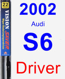 Driver Wiper Blade for 2002 Audi S6 - Vision Saver