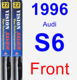 Front Wiper Blade Pack for 1996 Audi S6 - Vision Saver