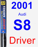 Driver Wiper Blade for 2001 Audi S8 - Vision Saver