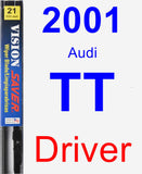 Driver Wiper Blade for 2001 Audi TT - Vision Saver