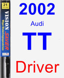 Driver Wiper Blade for 2002 Audi TT - Vision Saver