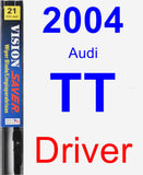 Driver Wiper Blade for 2004 Audi TT - Vision Saver