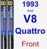 Front Wiper Blade Pack for 1993 Audi V8 Quattro - Vision Saver