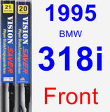 Front Wiper Blade Pack for 1995 BMW 318i - Vision Saver