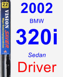 Driver Wiper Blade for 2002 BMW 320i - Vision Saver