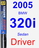 Driver Wiper Blade for 2005 BMW 320i - Vision Saver