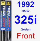 Front Wiper Blade Pack for 1992 BMW 325i - Vision Saver